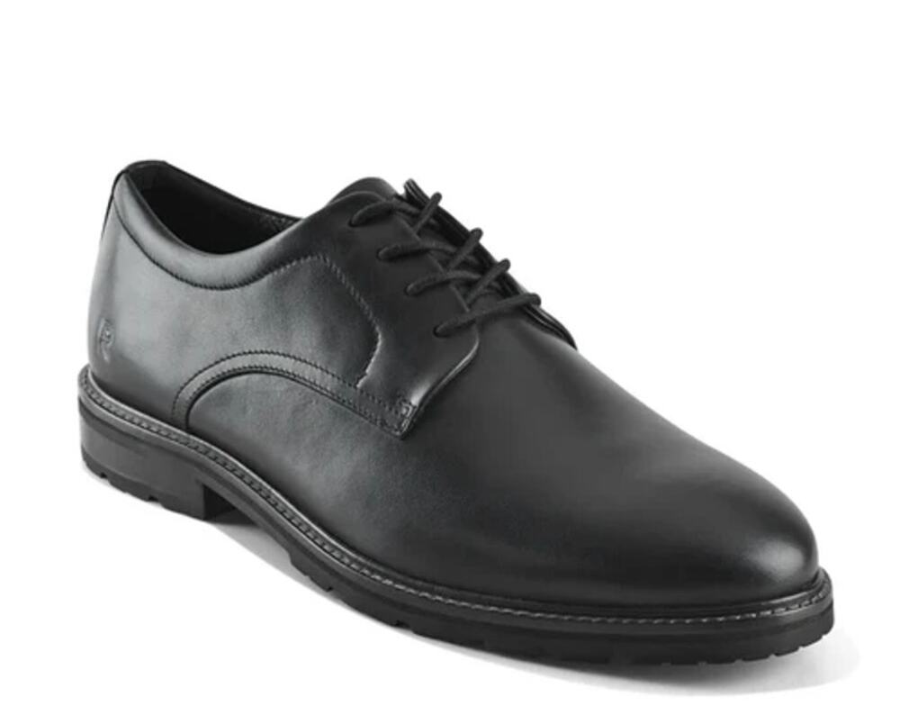 Rockport Cedric Shoes Men's Size 8 Black Leather Water Resistant Derby New Box